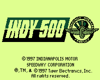 Indy 500 title screen for Game.Com